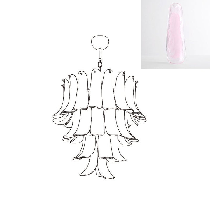 Celiian lampadario petali in vetro di Murano vintage