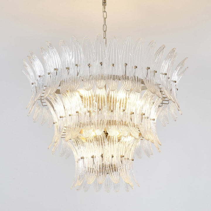 Ismavelle lampadario a più livelli in vetro