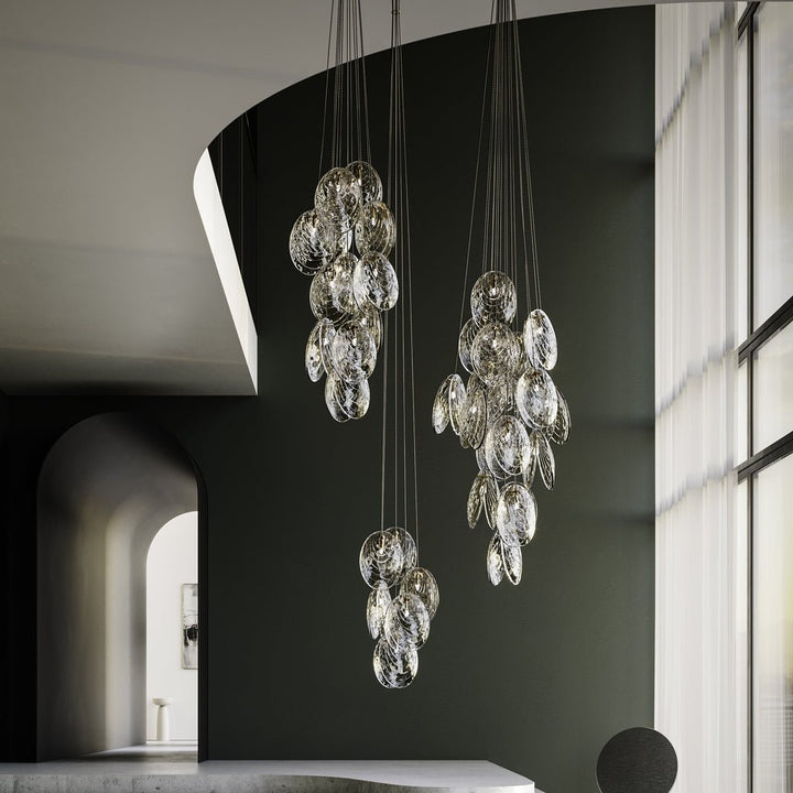 Thalassic lampadario grappolo Architettonico a Gocce