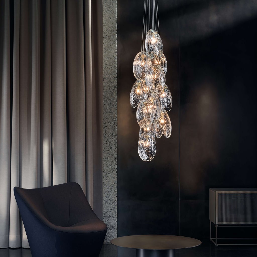 Thalassic lampadario grappolo Architettonico a Gocce