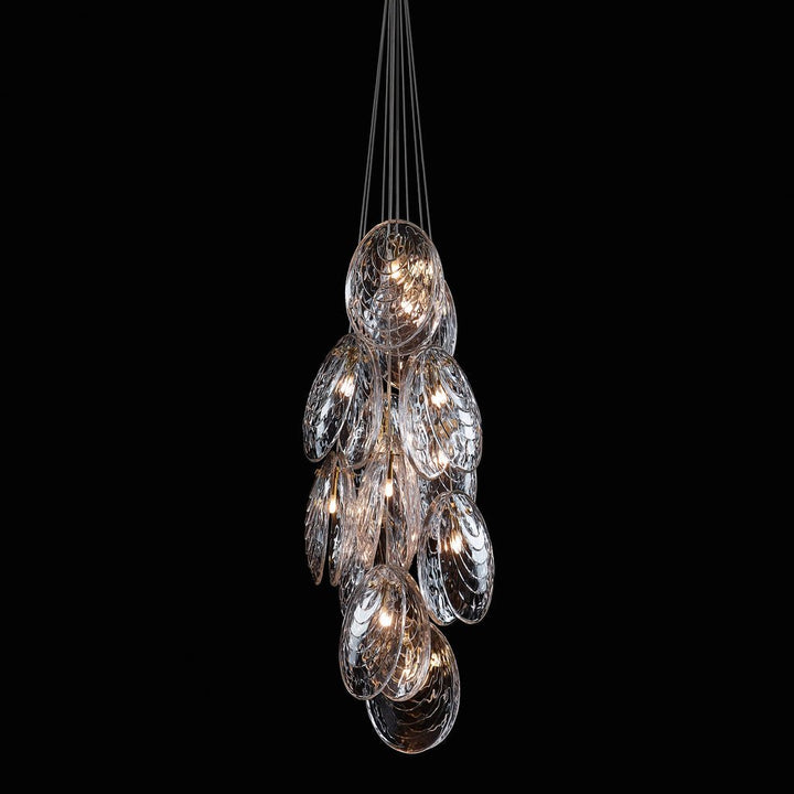 Thalassic lampadario grappolo Architettonico a Gocce