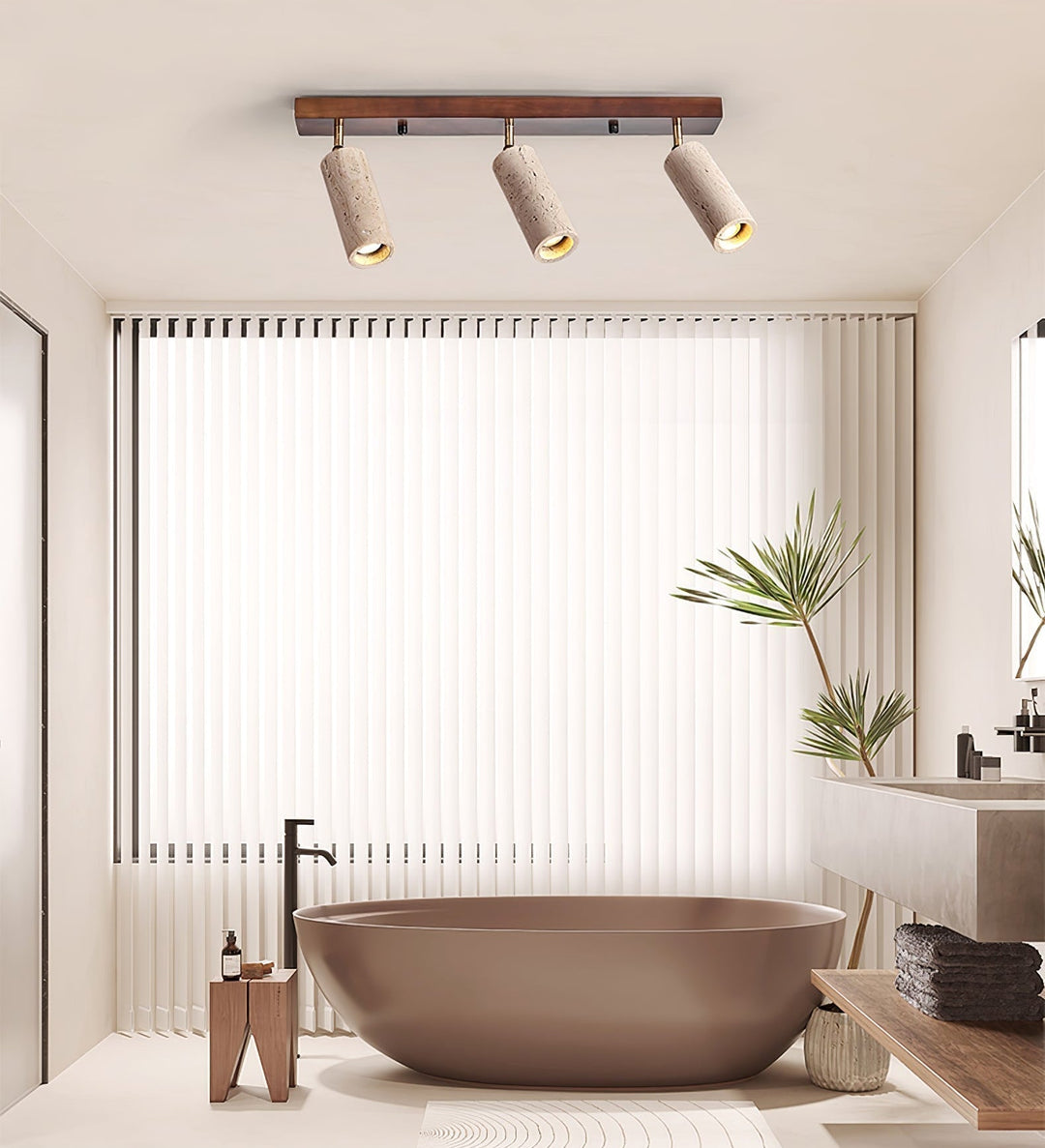 Eurliryra Multi-Cylinder Travertine Track Light - Neutralighting