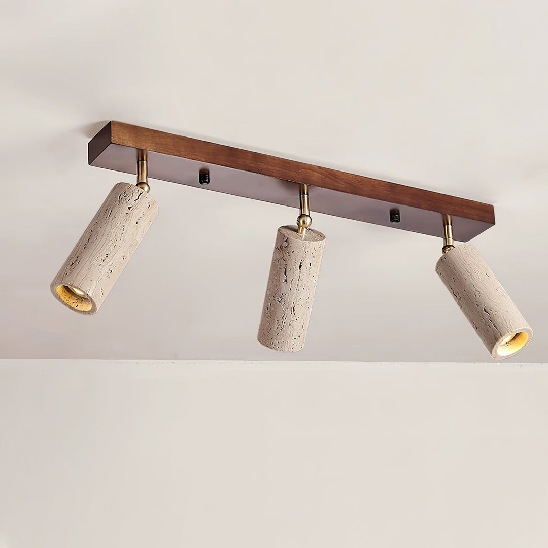 Eurliryra Multi-Cylinder Travertine Track Light - Neutralighting