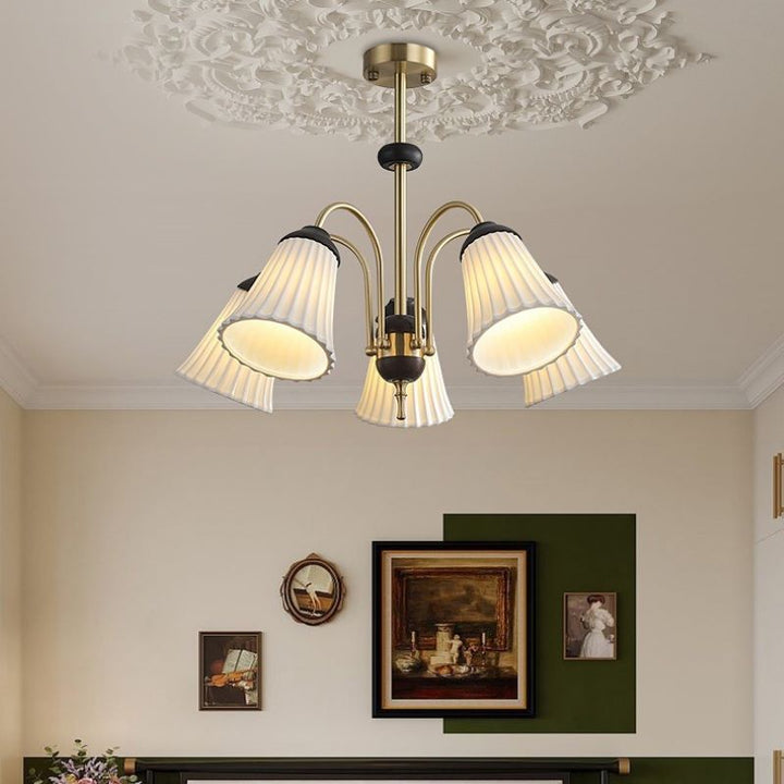 Arisha Retro LED Lux Lampadario Oro Metallo Sala da pranzo Camera da letto