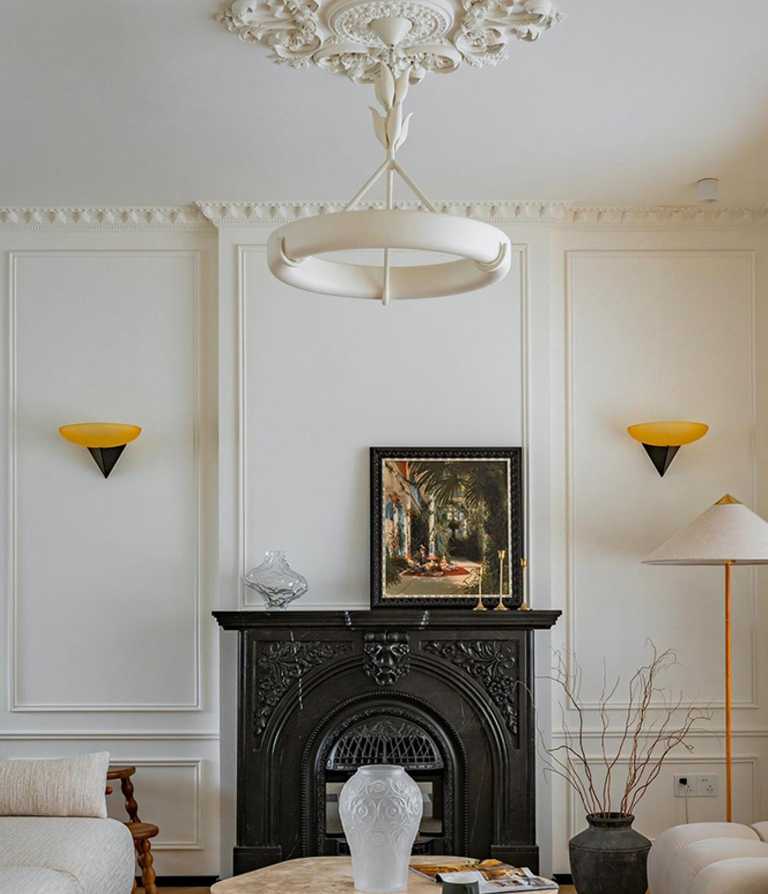 Sorarena lampadario in gesso