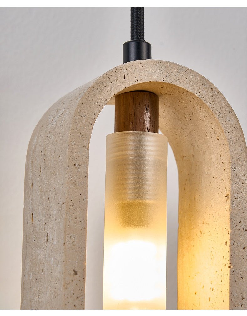 Seraelle lampada a sospensione in travertino Giallo