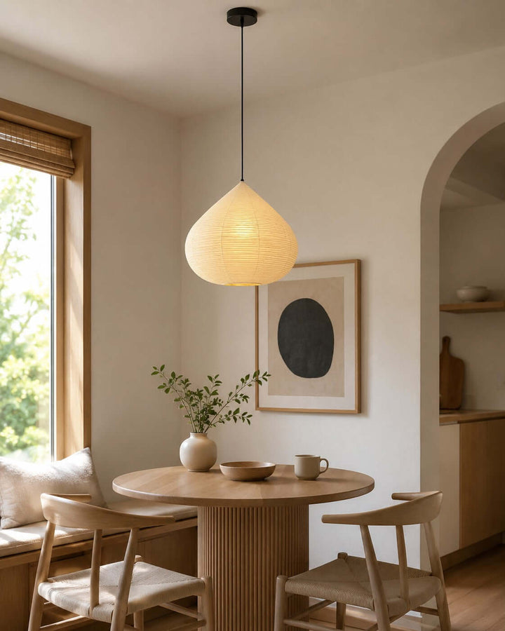 Onion lampada a sospensione in carta beige