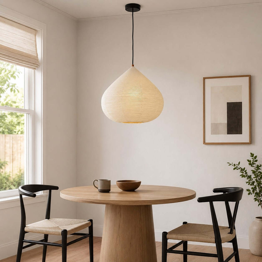 Onion lampada a sospensione in carta beige