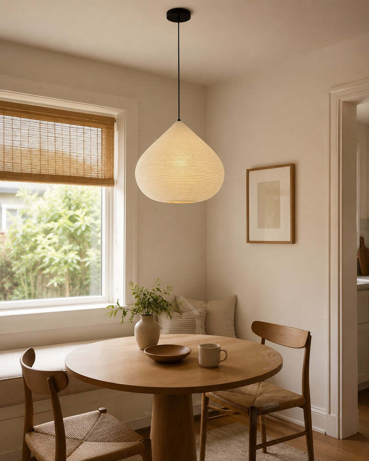 Onion lampada a sospensione in carta beige
