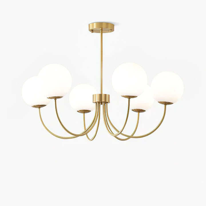 Solalissa lampadario Orillia ottone sfera Globale moderno