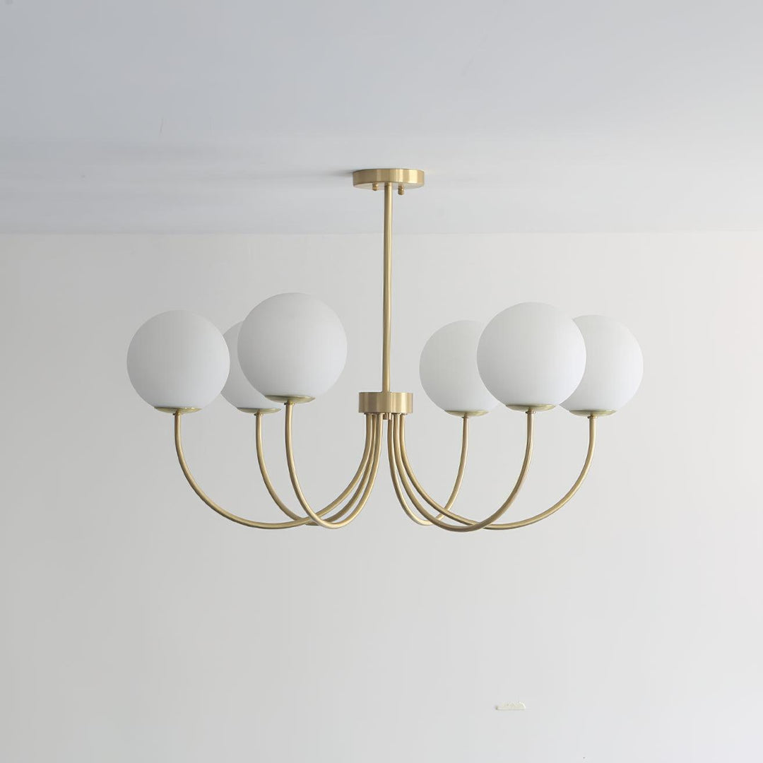 Solalissa lampadario Orillia ottone sfera Globale moderno