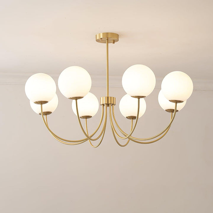 Solalissa lampadario Orillia ottone sfera Globale moderno