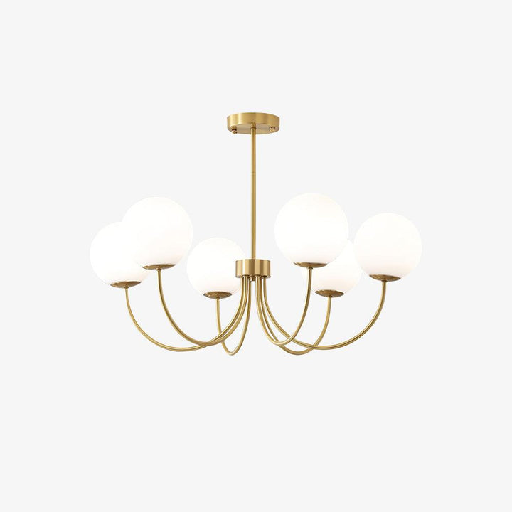 Solalissa lampadario Orillia ottone sfera Globale moderno