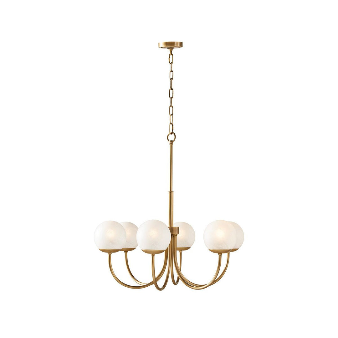 Oriuena lampadario ottone sfera Orillia elegante