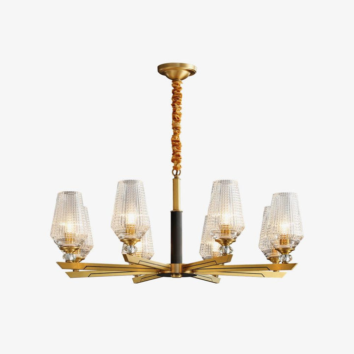 Astra lampadario lusso Esagonale in ottone