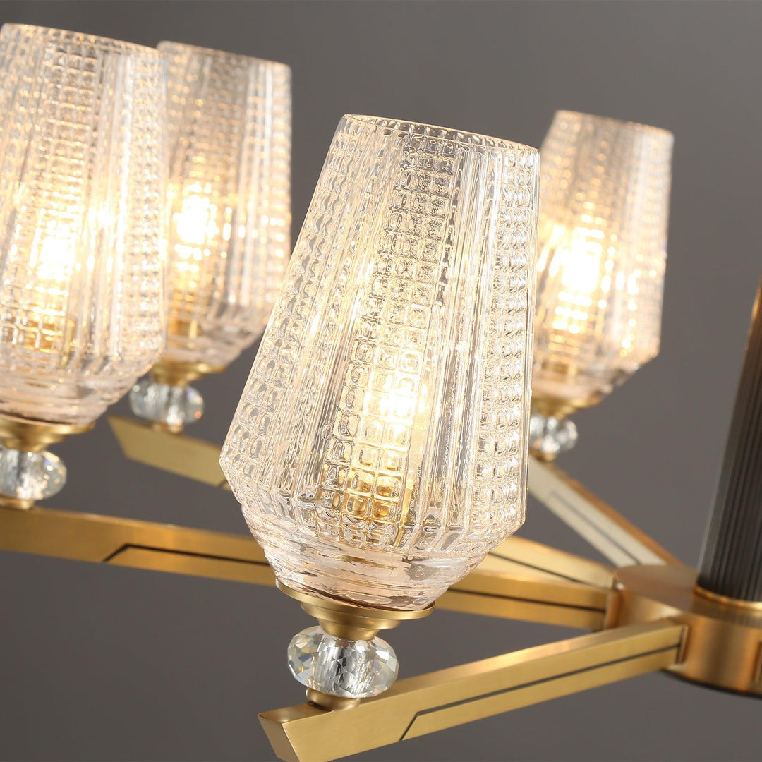 Astra lampadario lusso Esagonale in ottone