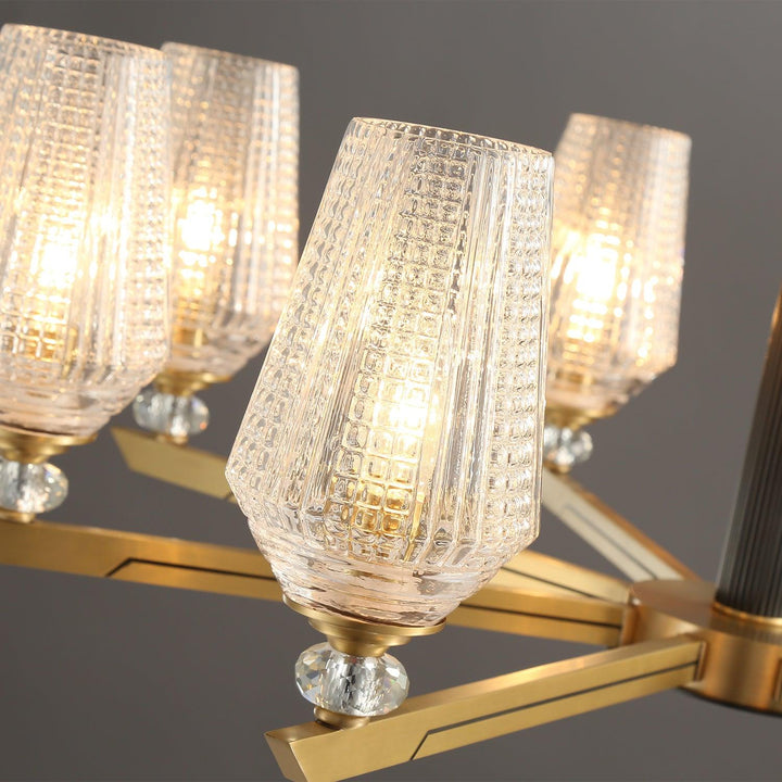 Astra lampadario lusso Esagonale in ottone