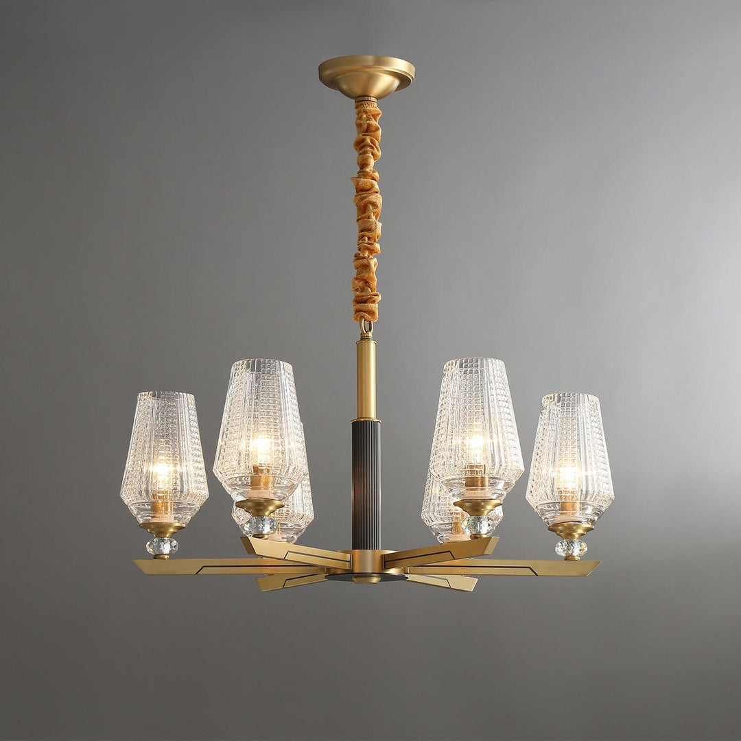 Astra lampadario lusso Esagonale in ottone
