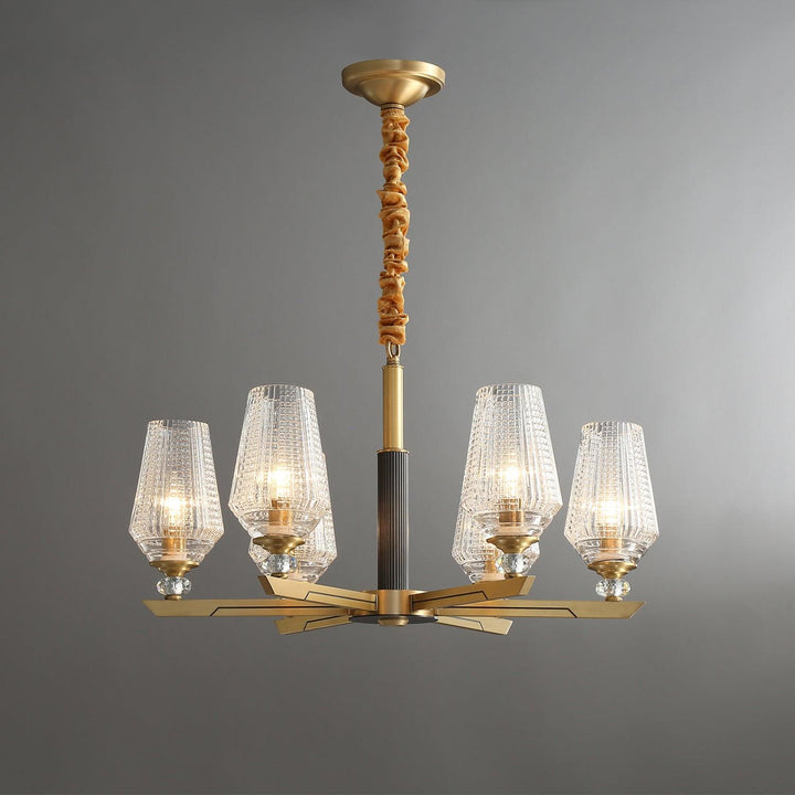 Astra lampadario lusso Esagonale in ottone