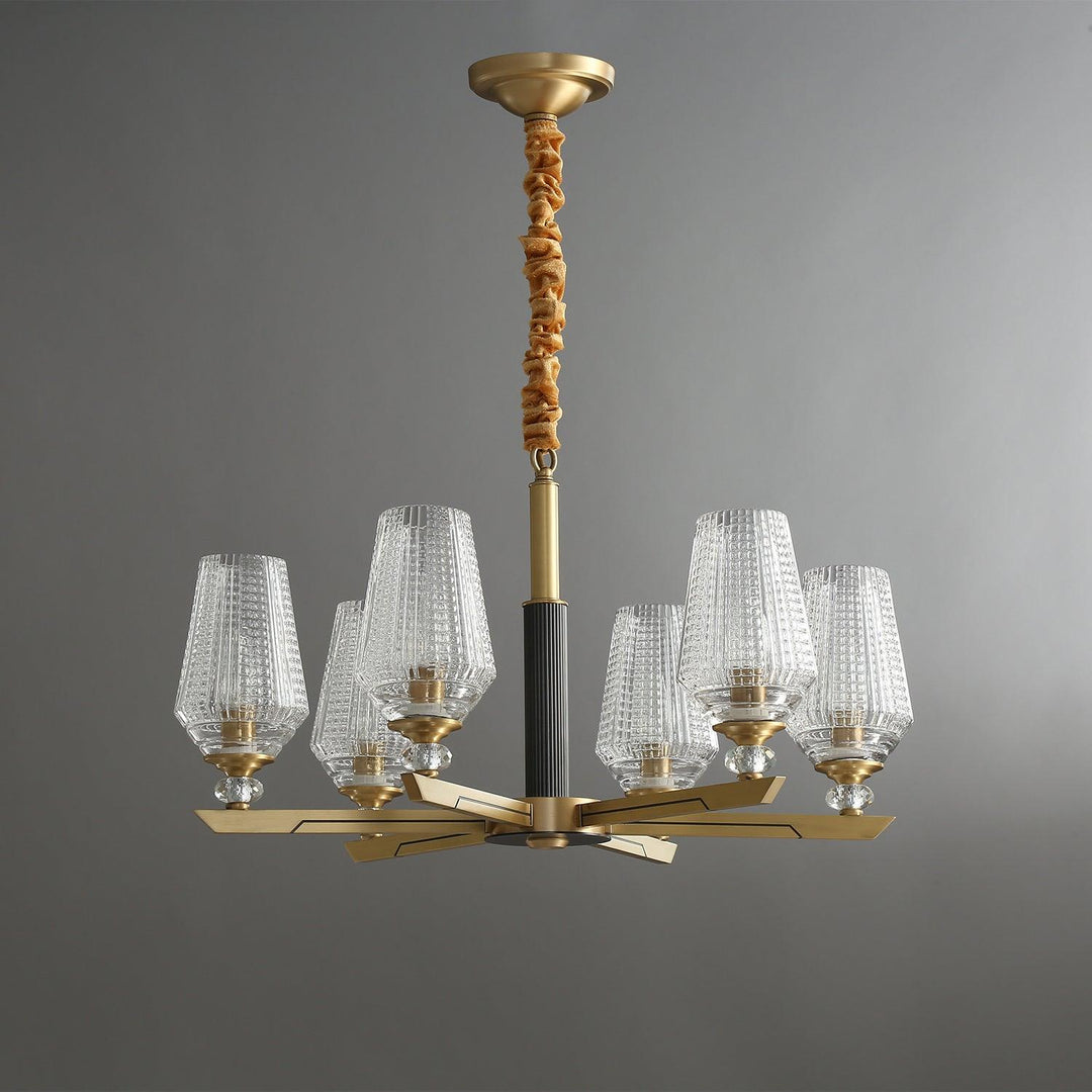 Astra lampadario lusso Esagonale in ottone
