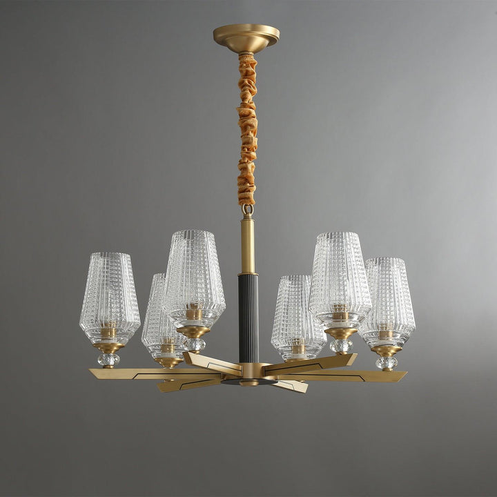 Astra lampadario lusso Esagonale in ottone