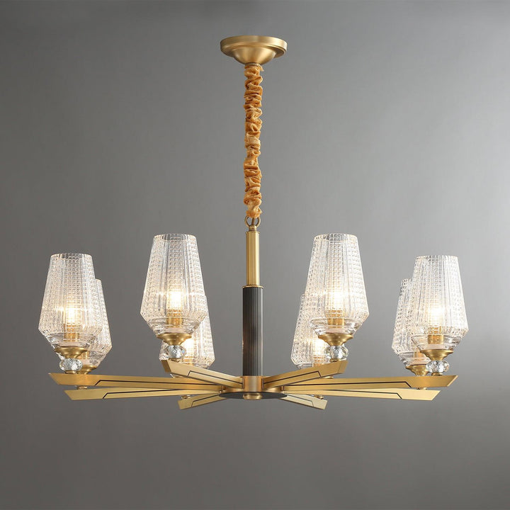 Astra lampadario lusso Esagonale in ottone