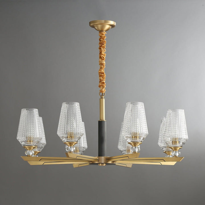 Astra lampadario lusso Esagonale in ottone