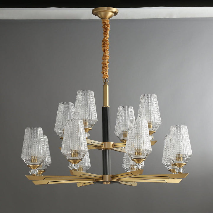 Astra lampadario lusso Esagonale in ottone
