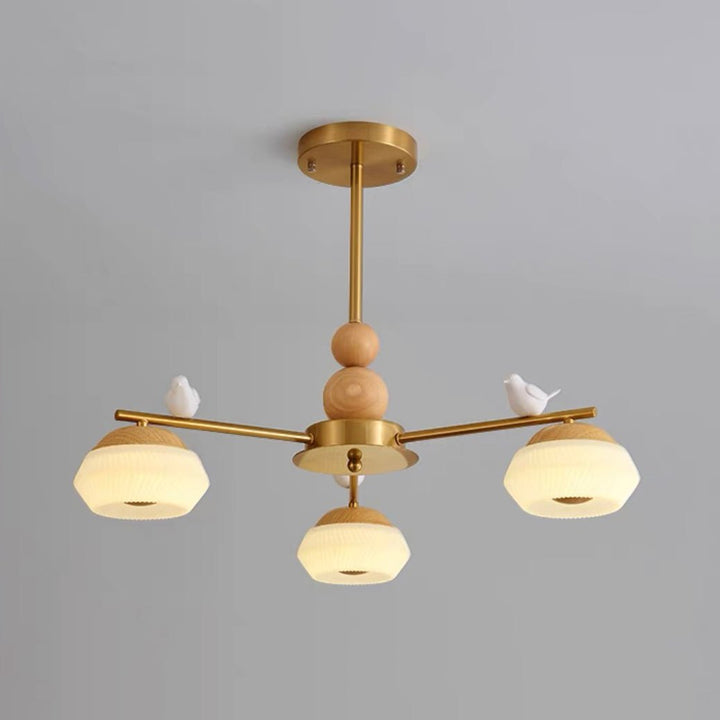 Orieraine lampadario ottone Uccello Ozawa elegante