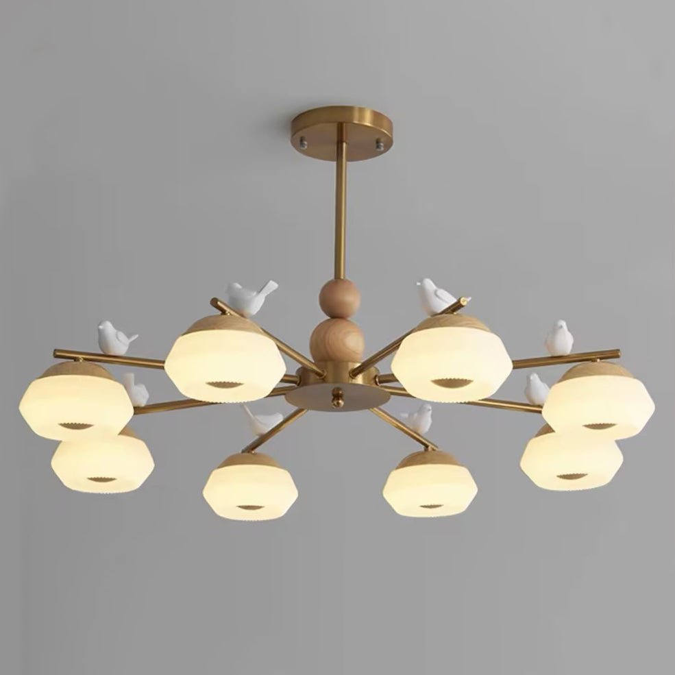 Orieraine lampadario ottone Uccello Ozawa elegante