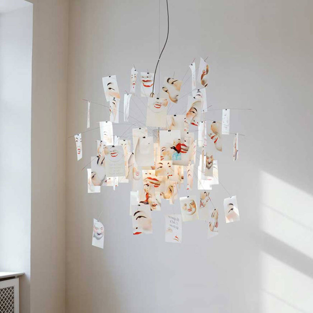 Ortheen Individual Creativity Paper Metal Chandelier - Lamp Copper