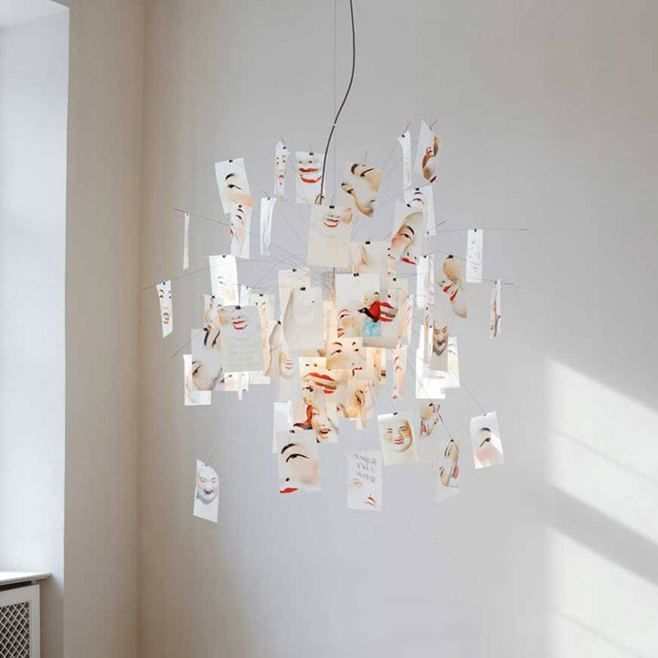 Ortheen Individual Creativity Paper Metal Chandelier - Lamp Copper