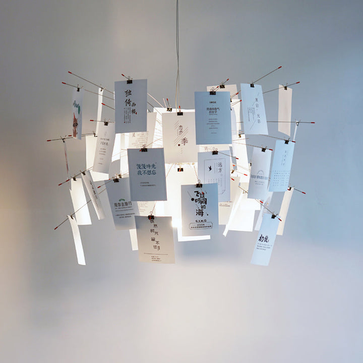 Ortheen Individual Creativity Paper Metal Chandelier - Lamp Copper