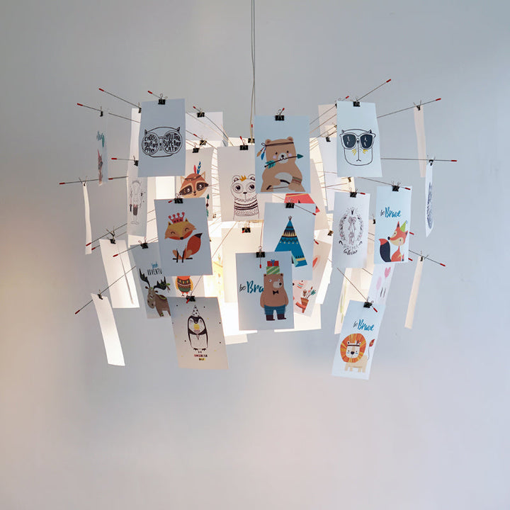 Ortheen Individual Creativity Paper Metal Chandelier - Lamp Copper