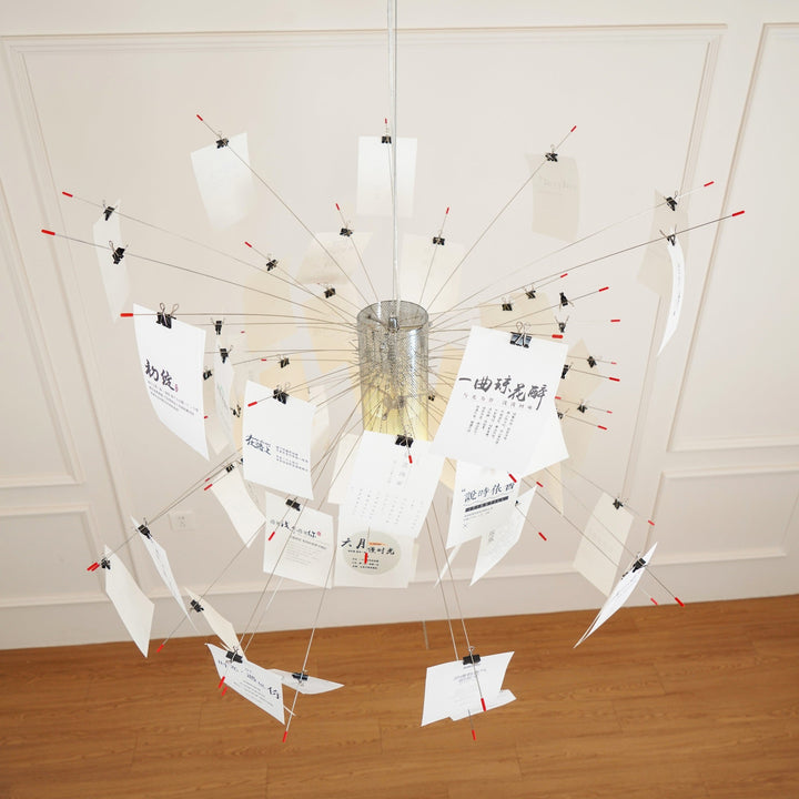 Ortheen Individual Creativity Paper Metal Chandelier - Lamp Copper