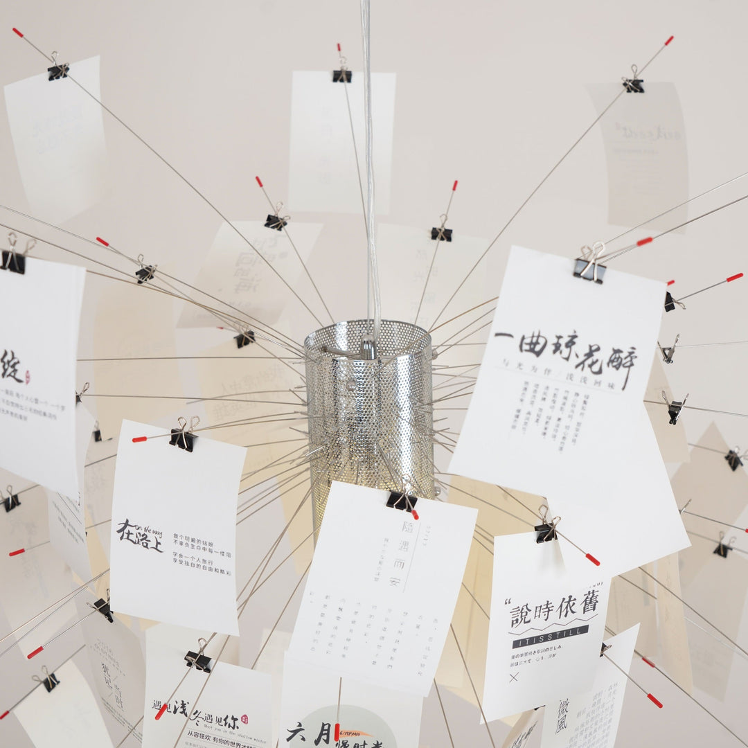Ortheen Individual Creativity Paper Metal Chandelier - Lamp Copper
