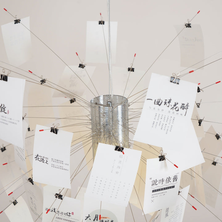 Ortheen Individual Creativity Paper Metal Chandelier - Lamp Copper