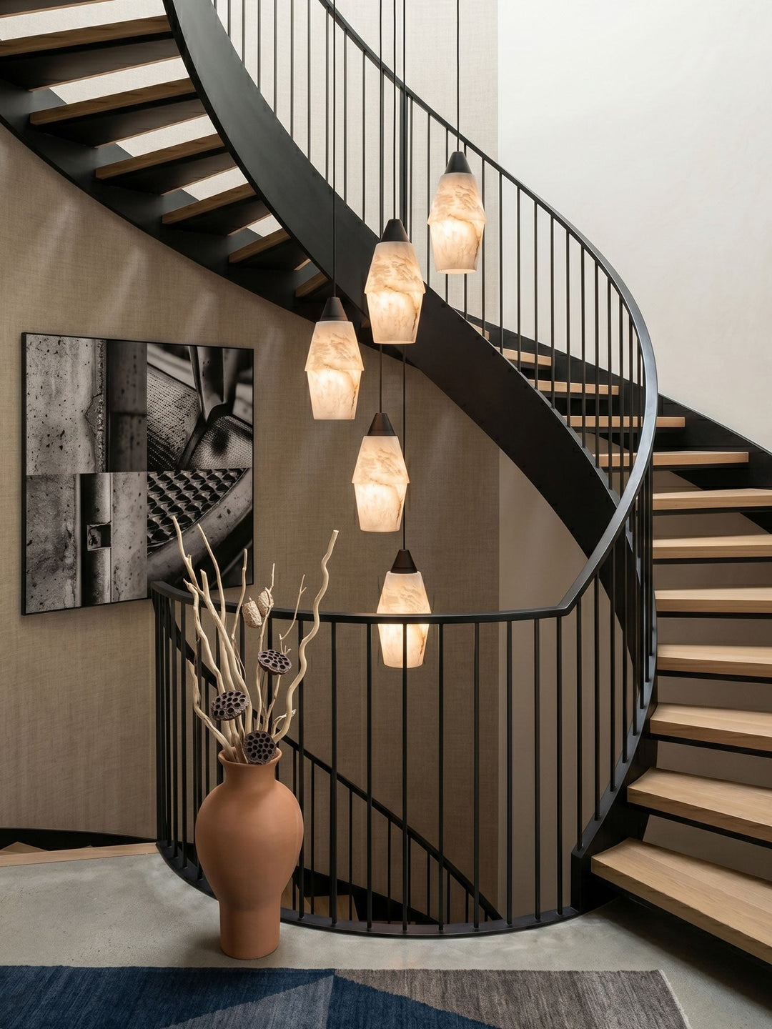 Pavilion alabastro grappolo lampadario