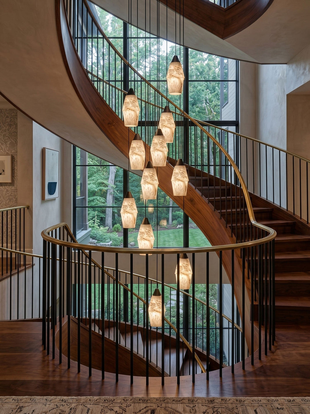 Pavilion alabastro grappolo lampadario