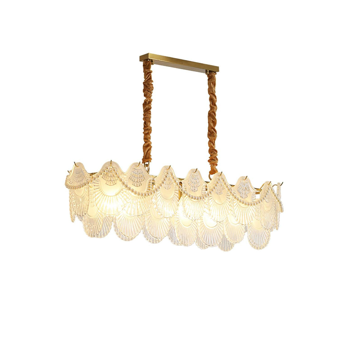 Liorelelle lampadario Gusci in vetro Perla