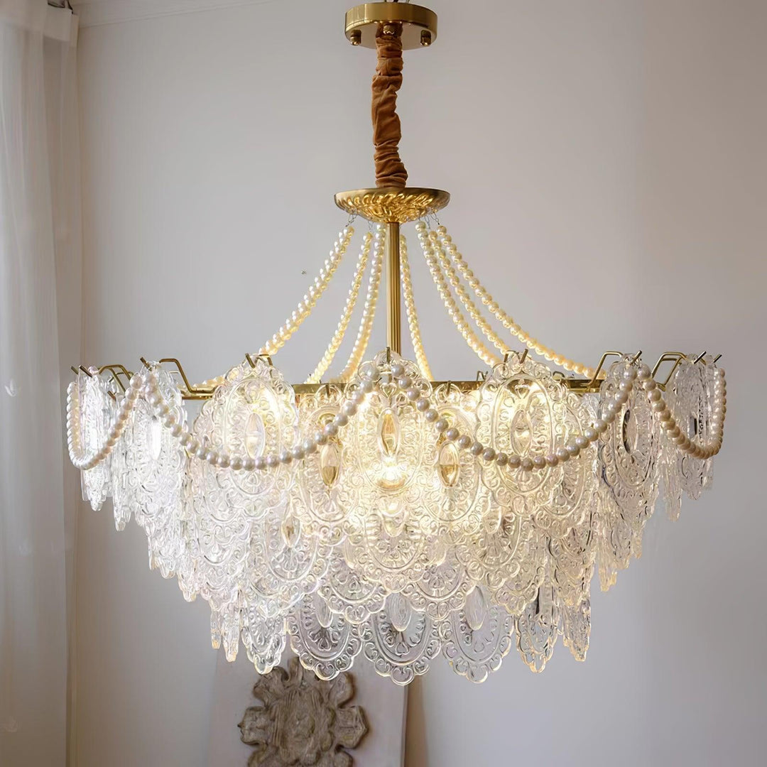 Eirivaine lampadario in vetro
