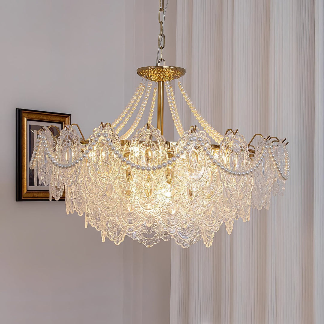 Eirivaine lampadario in vetro