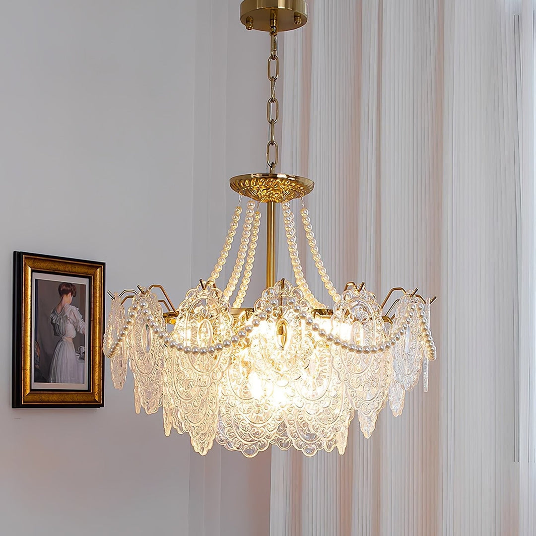 Eirivaine lampadario in vetro