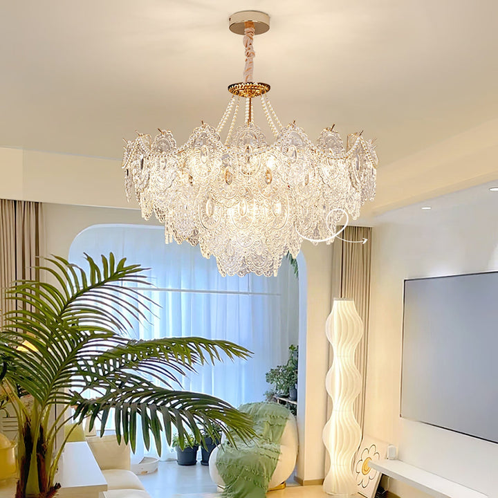 Eirivaine lampadario in vetro