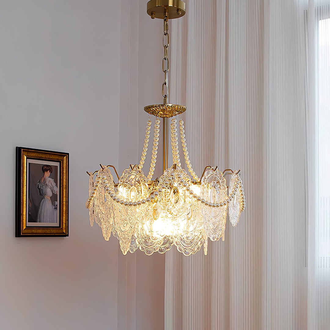 Eirivaine lampadario in vetro