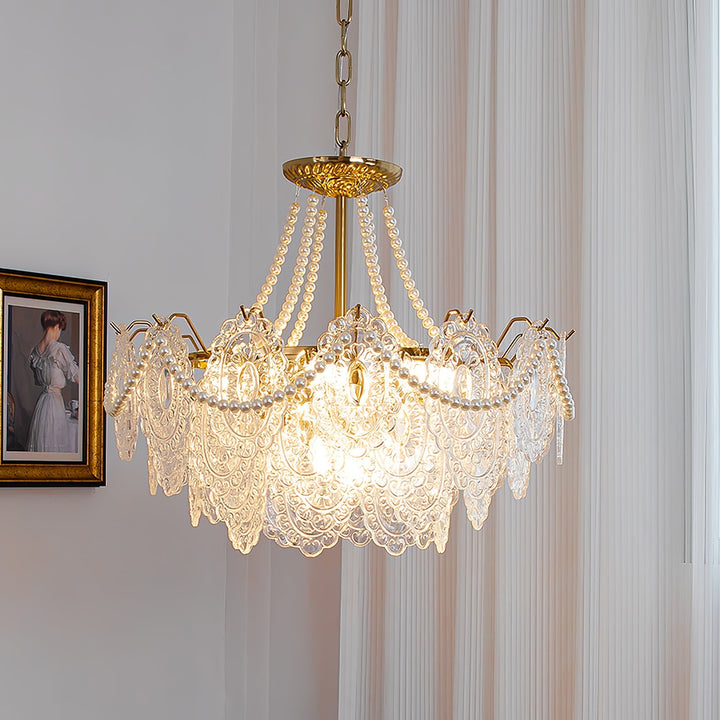 Eirivaine lampadario in vetro