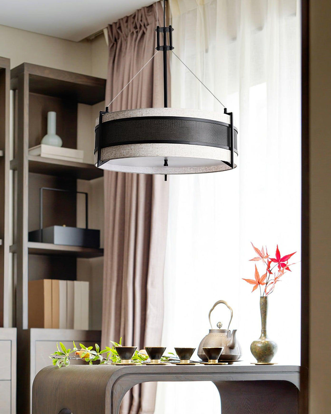 Rivanora lampadario Pedesina nero Rete LED