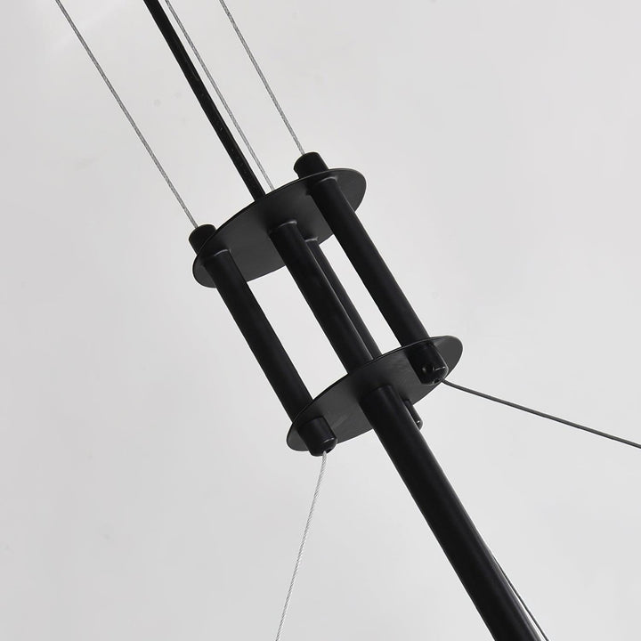 Rivanora lampadario Pedesina nero Rete LED