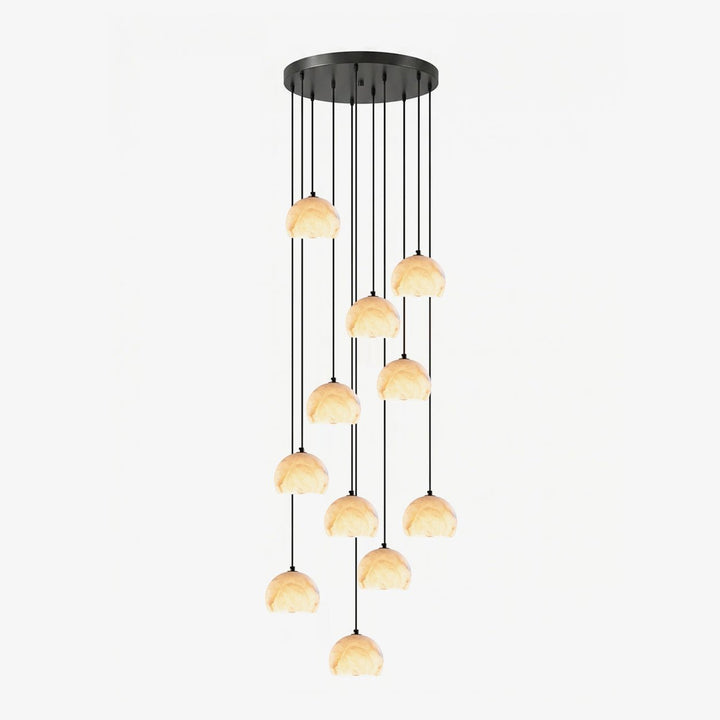 Nerea alabastro Cupola lampadario per scale