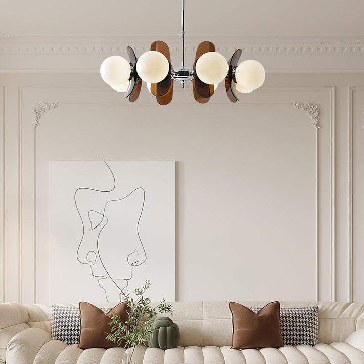 Aria Lampadario Marrone e Arancione